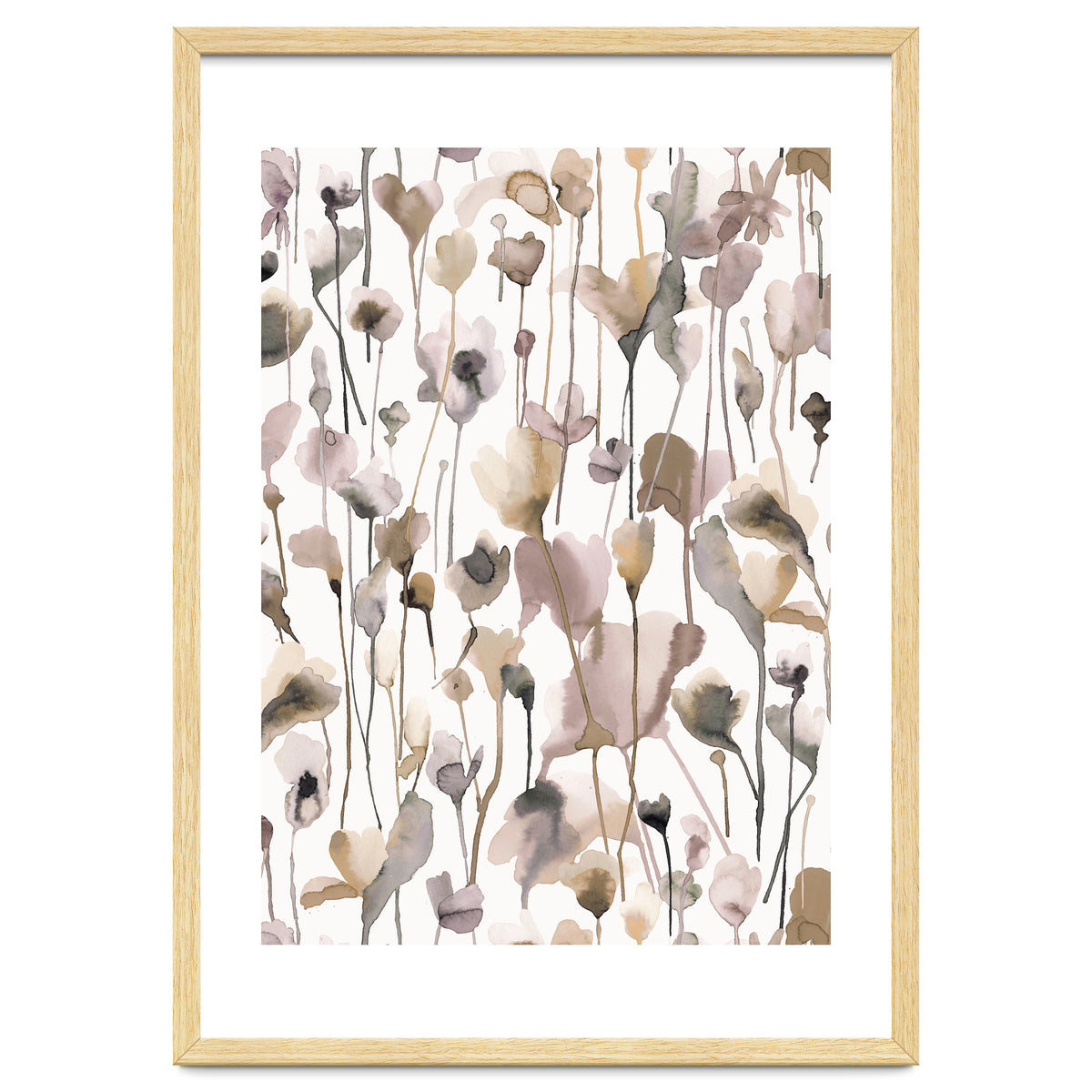 Watercolour Terracotta Wild Flowers