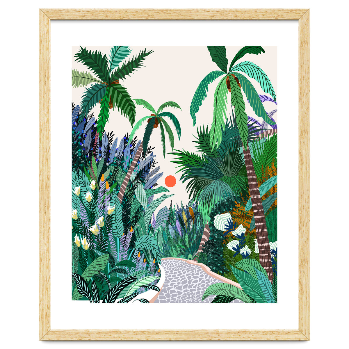 The Urban Jungle Route, Botanical Tropical Nature Plants, Forest Bohemian Eclectic Trees, Exotic Garden Palm Travel Boho