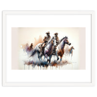 Cowboy Riders On Horses