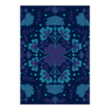Clovers And Flowers Night Blue (Print Only) thumbnail