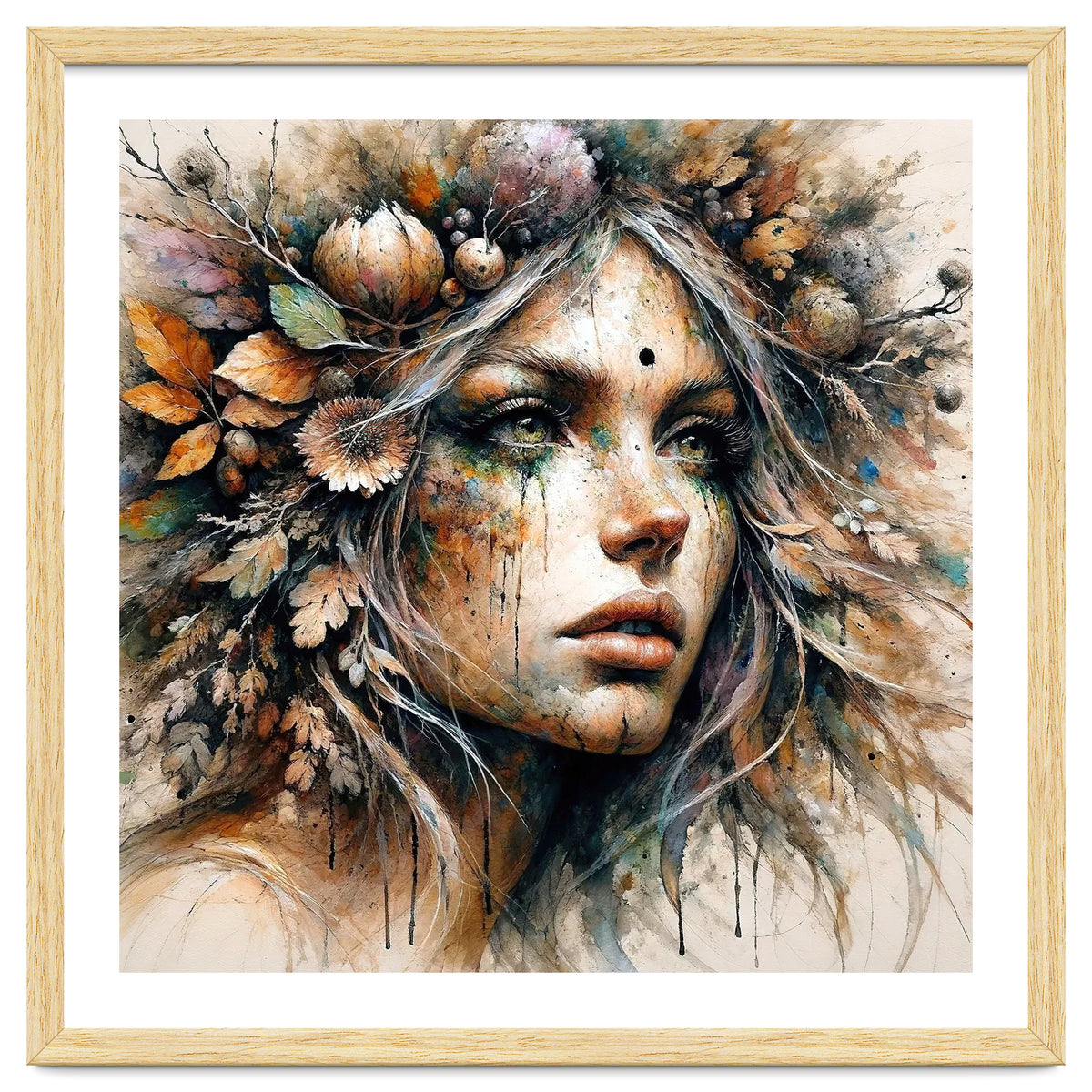 Harvest Crown Druid Woman Portrait