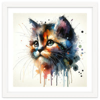 Colorful Kitten Portrait