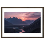 Crimson Sunset Valley: Serene Mountain Vista thumbnail