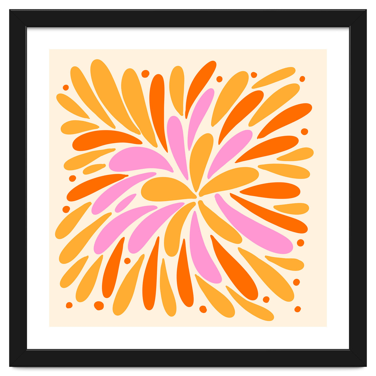 Floral Burst - pink, yellow and orange