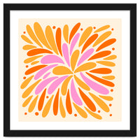 Floral Burst - pink, yellow and orange