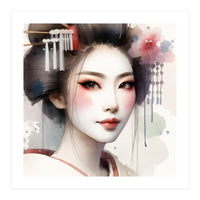 Rose Veil Modern Geisha (Print Only)