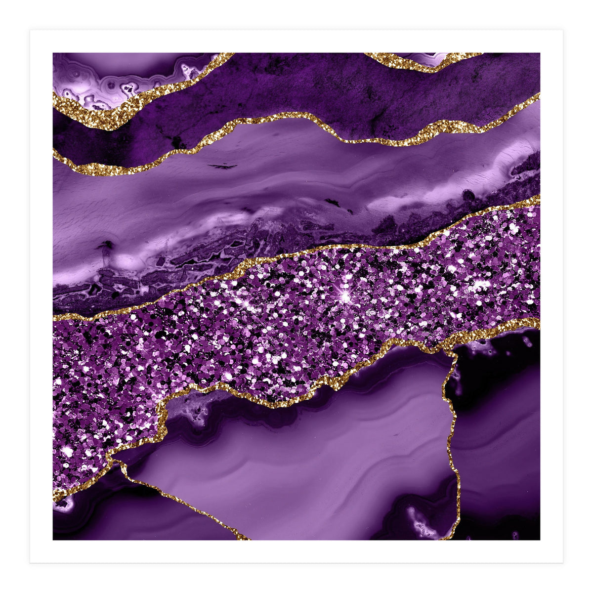 Agate Glitter Ocean Texture 02 (Print Only)