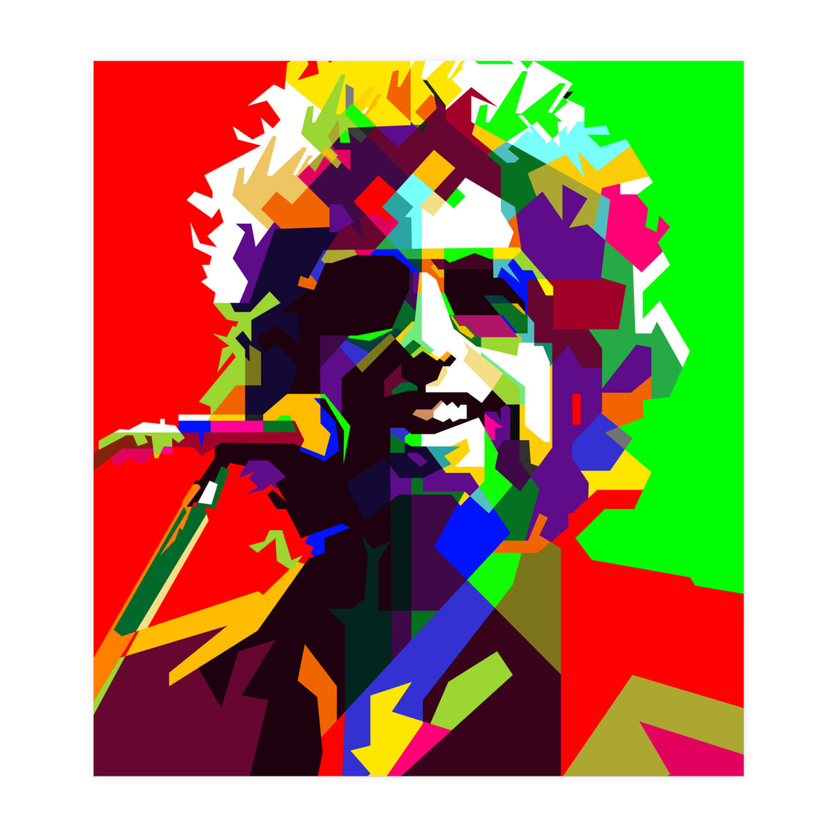 Bob Dylan Country Folk Singer Pop Art WPAP (Print Only)