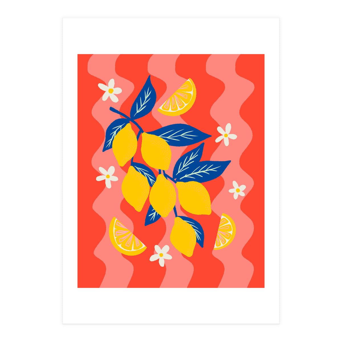 Colourful Lemon Branch (Print Only)