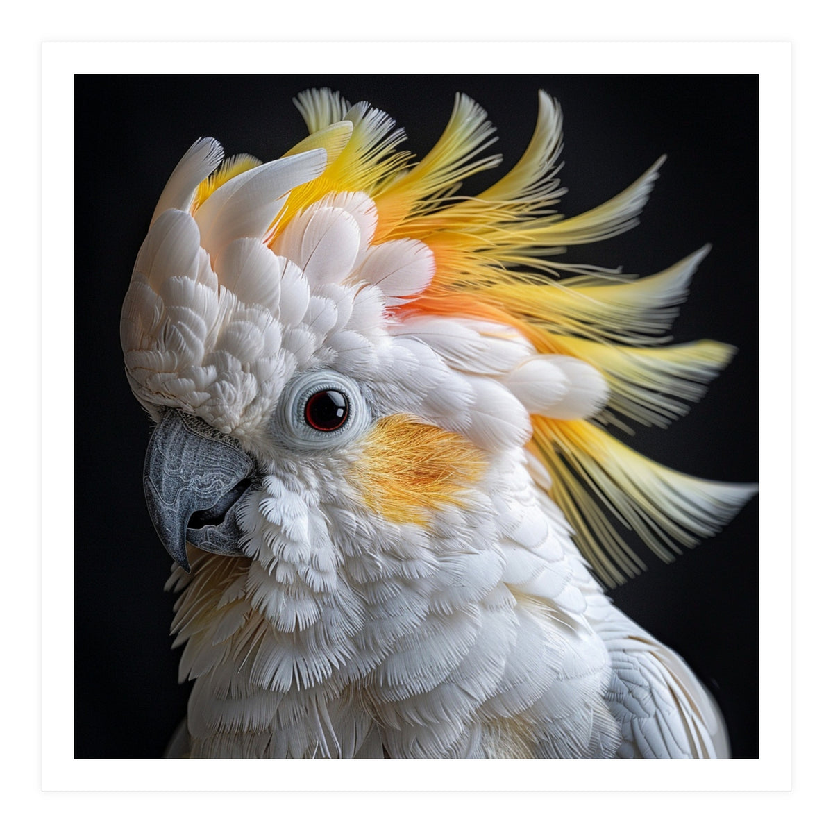 Beautiful Cockatoo Parrot Portrait Headshot (Print Only)