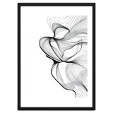Abstract Black And White Swirls And Lines Flowing Art thumbnail
