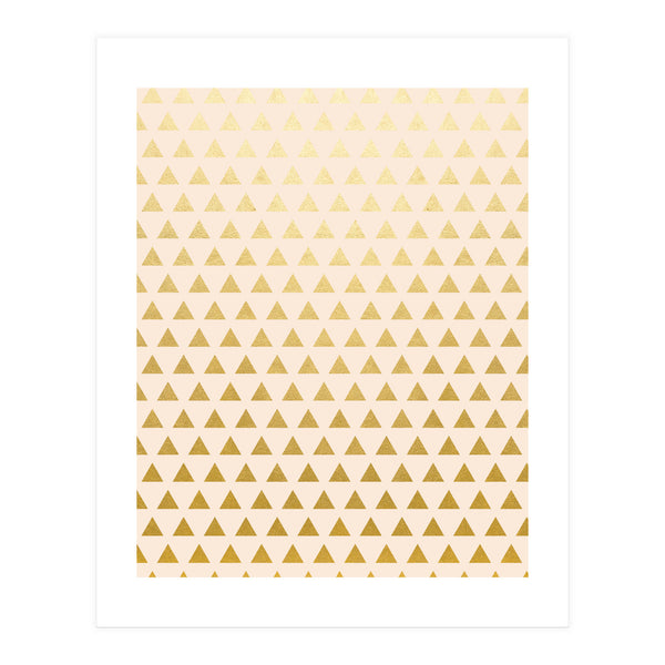 Blush + Gold Triangles #society6 #decor #buyart (Print Only)