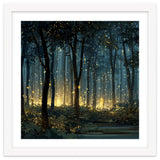 Enchanted Midnight Forest with Glowing Fireflies thumbnail