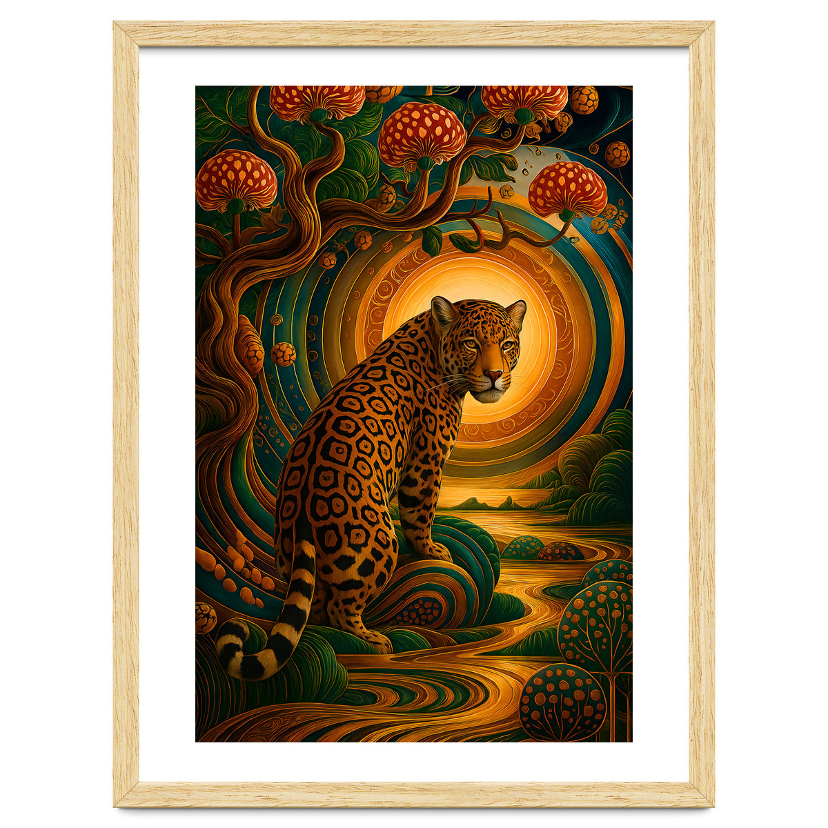 Leopard in Retro Contemporary Aesthetics