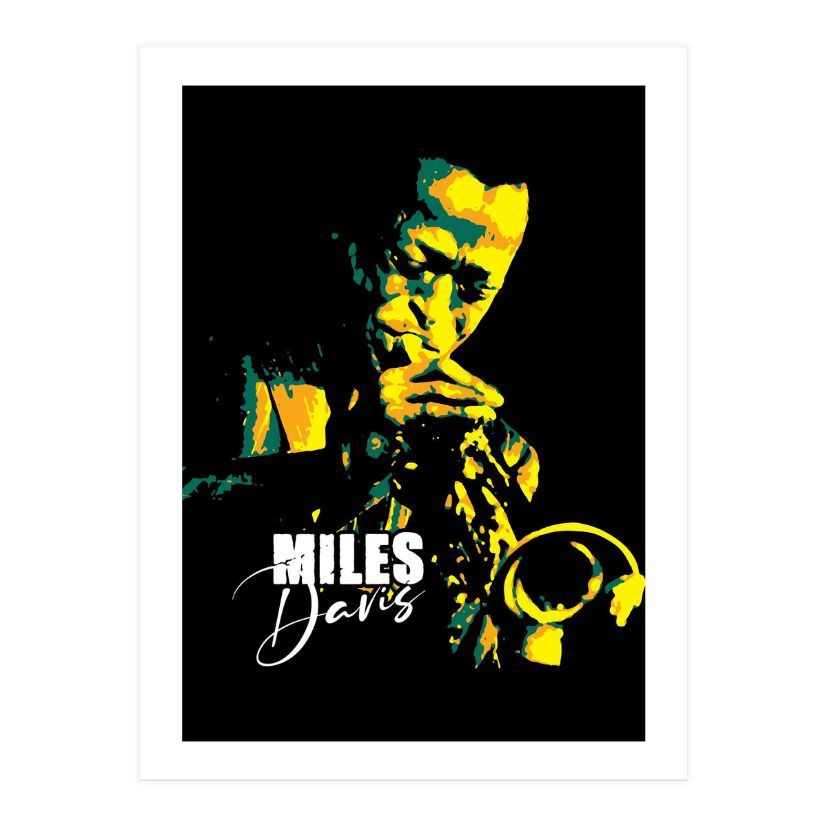 Miles Davis American Jazz Trumpeter (Print Only)