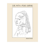 Girl With A Pearl Earring Johannes Vermeer Ascii Art (Print Only) thumbnail