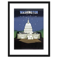 Washington, White House at Night