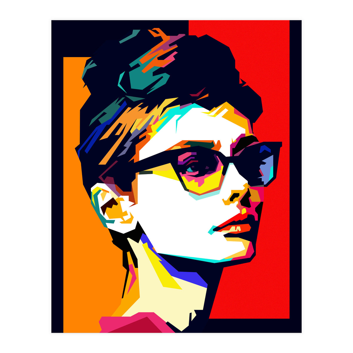 Audrey Hepburn Hollywood Star Pop Art WPAP (Print Only)