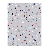 Modern Gray Blue Rounded Terrazzo (Print Only) thumbnail