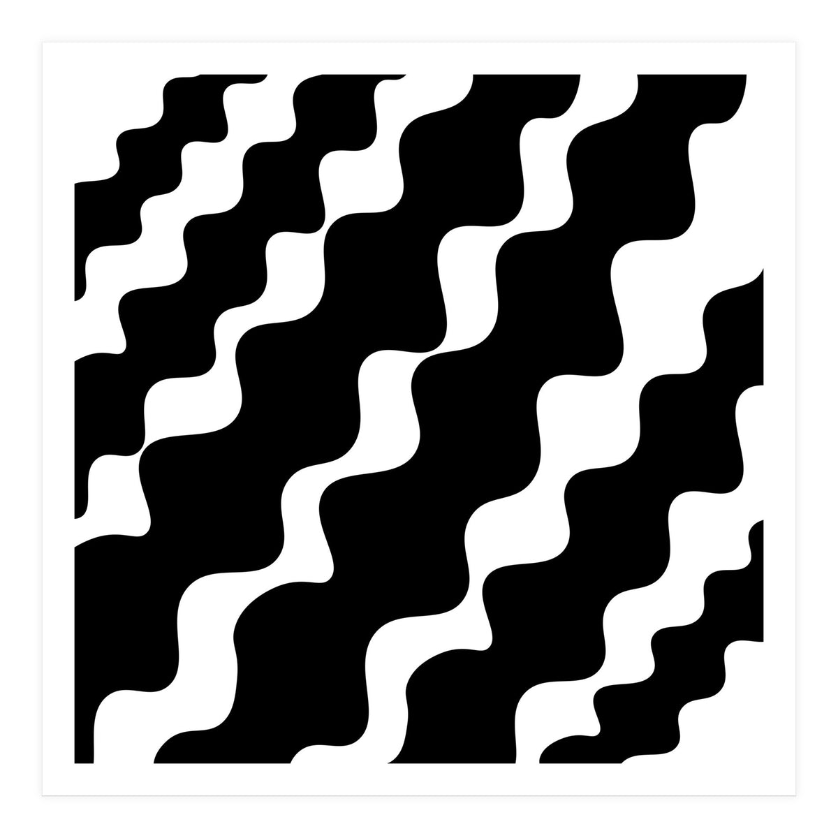 Black Wavy Pattern (Print Only)
