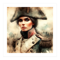 Napoleonic Officer Woman Portrait (Print Only)