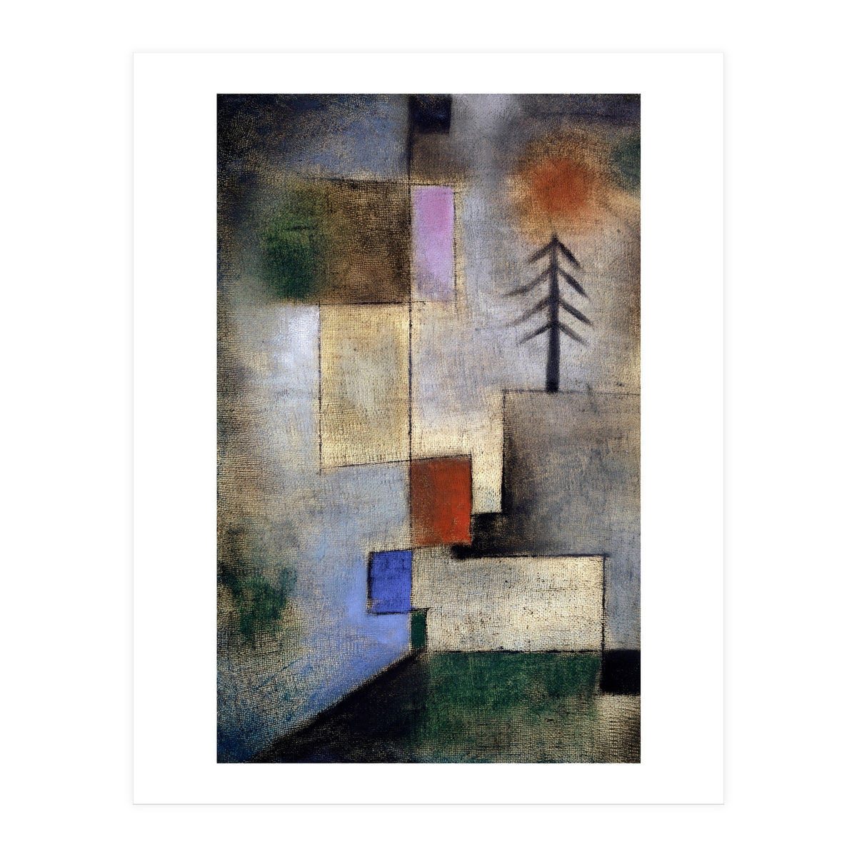Paul Klee Small Fir Tree Abstract Painting (Print Only)