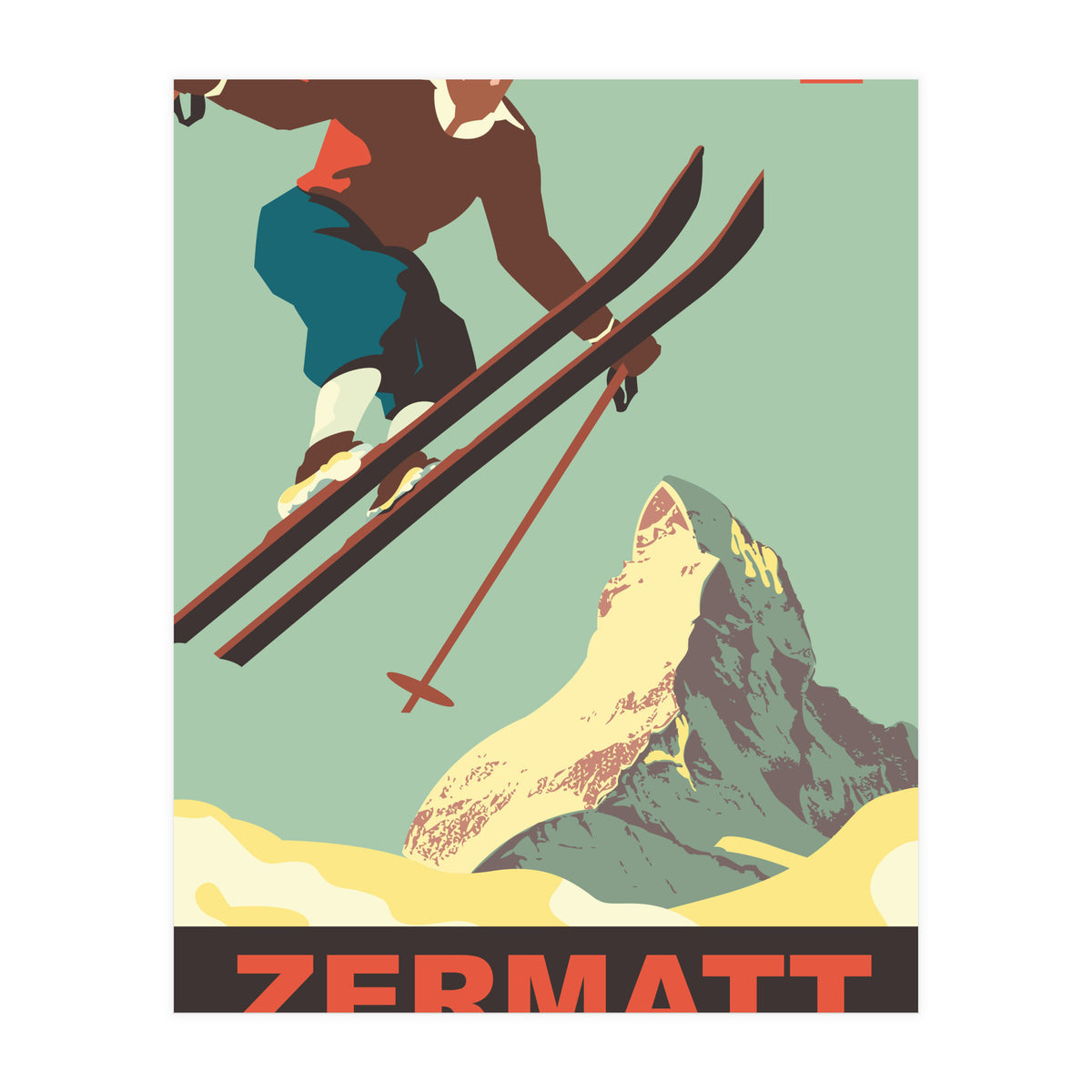 Ski Jump on Zermatt, Switzerland (Print Only)