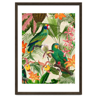 Parrots in tropical Jungle