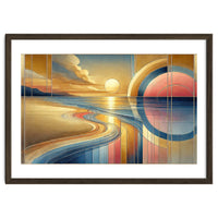 Sundown Serenity Scene In Art Deco