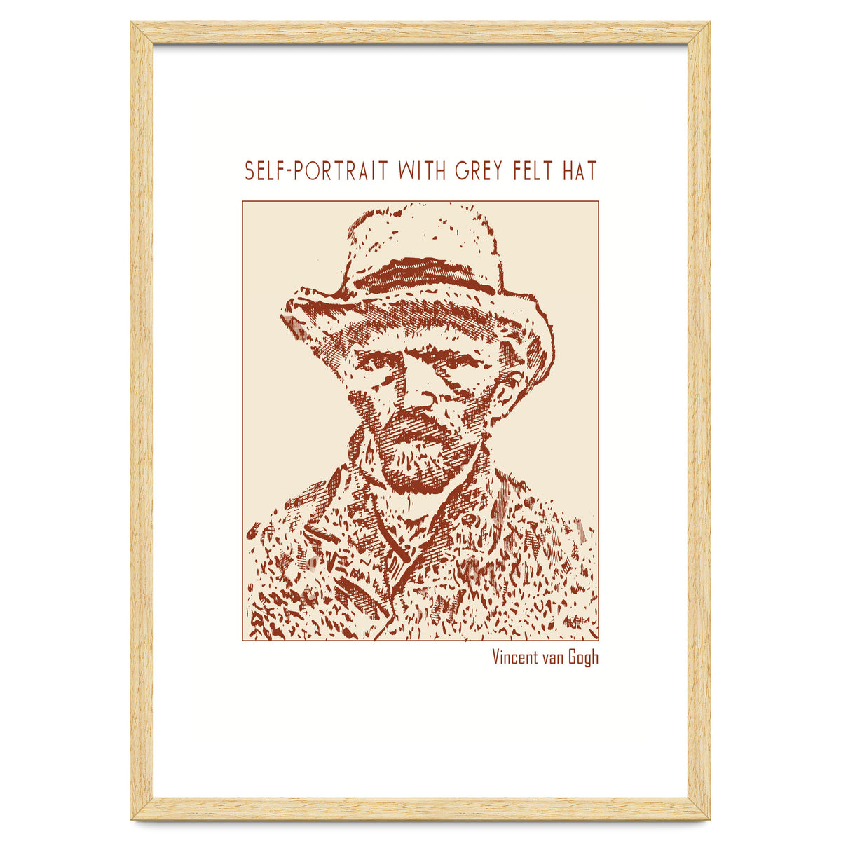 Self Portrait With Grey Felt Hat – Vincent Van Gogh