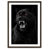 Black leopard with colorful eyes portrait thumbnail