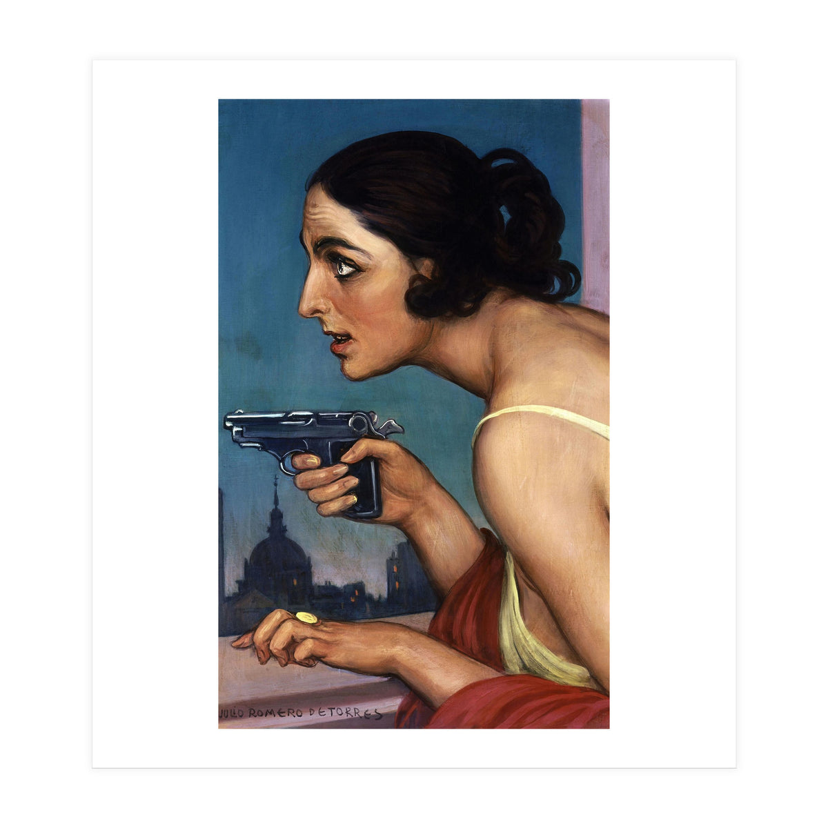 THE WOMAN OF THE GUN 1925-POSTER FOR THE SPANISH UNION OF EXPLOSIVES. (Print Only)