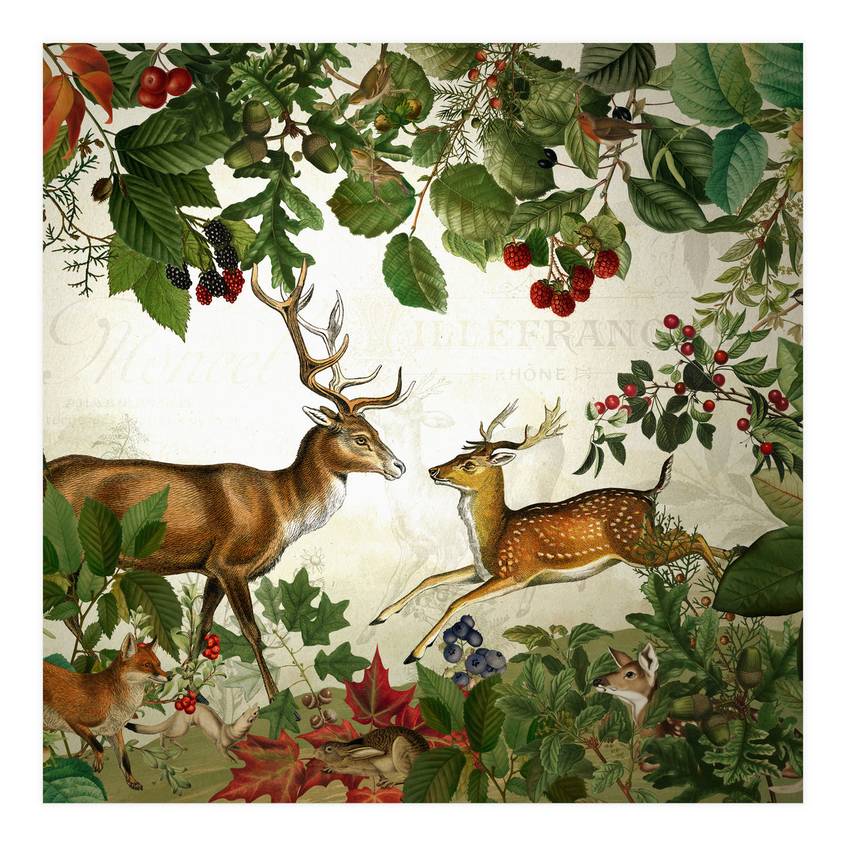 Nostalgic Autumn guardians of the forest 2 (Print Only)