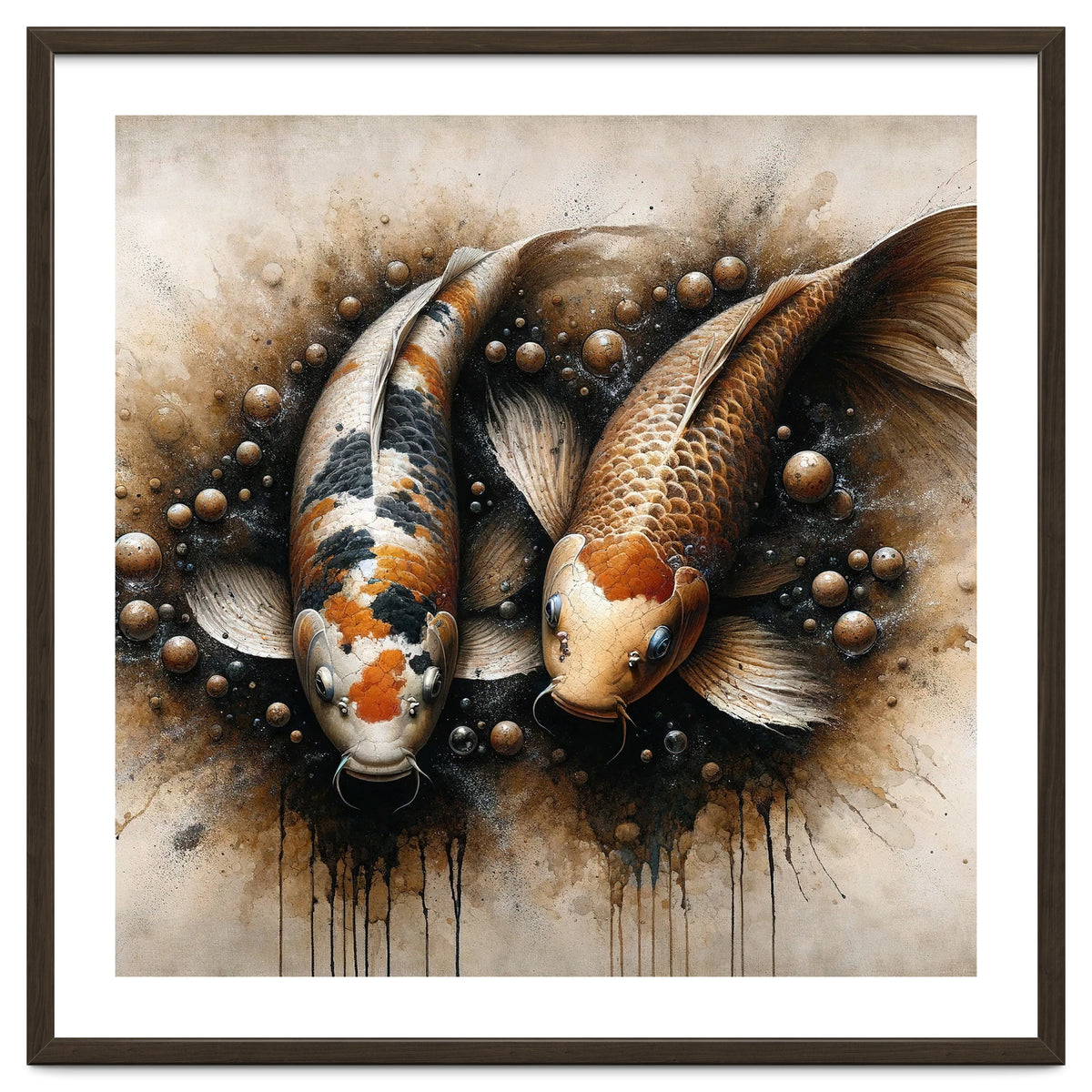 Powerful Koi Fish Pair