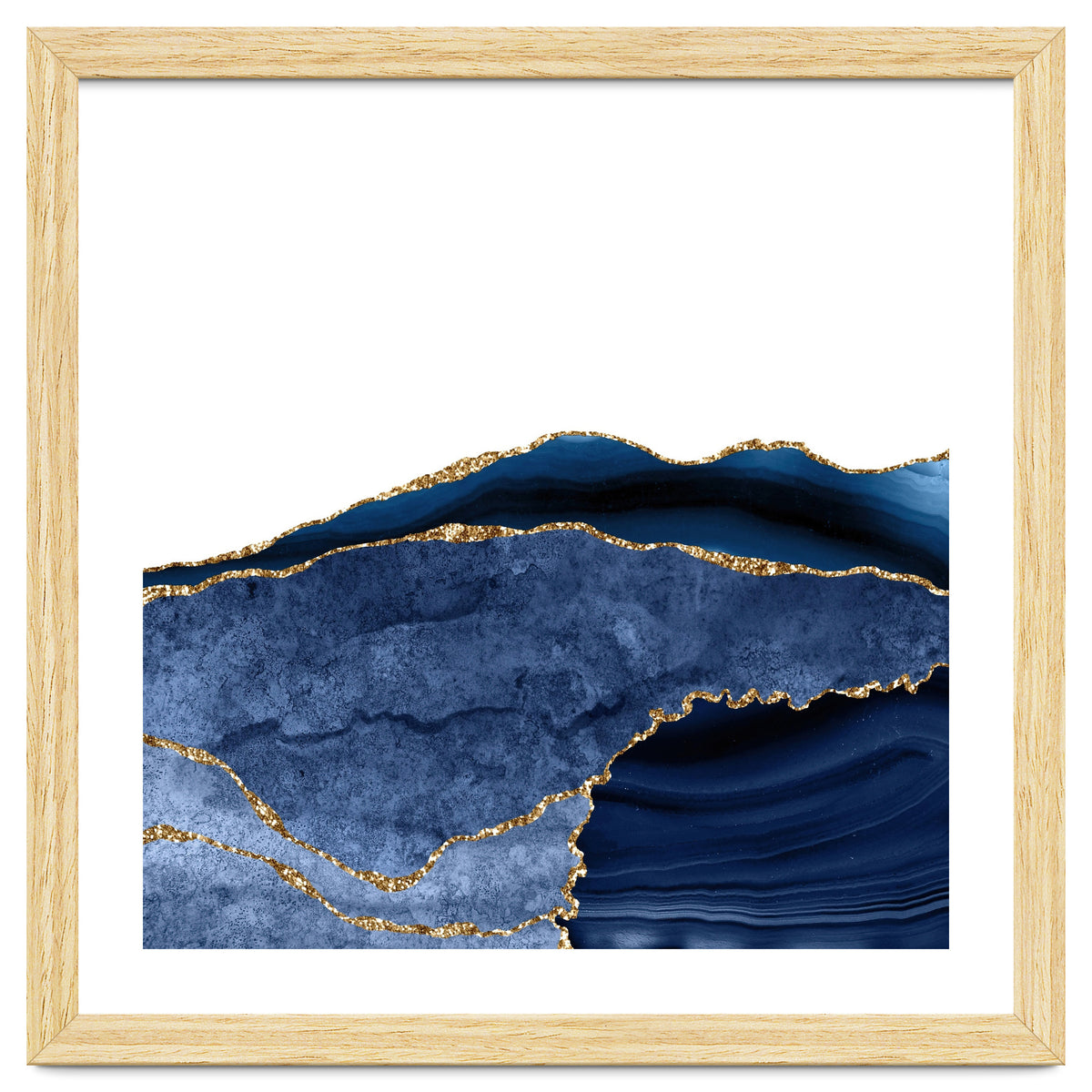 Navy & Gold Agate Texture 24
