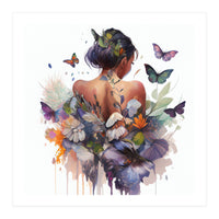 Butterfly Botanical Back (Print Only)