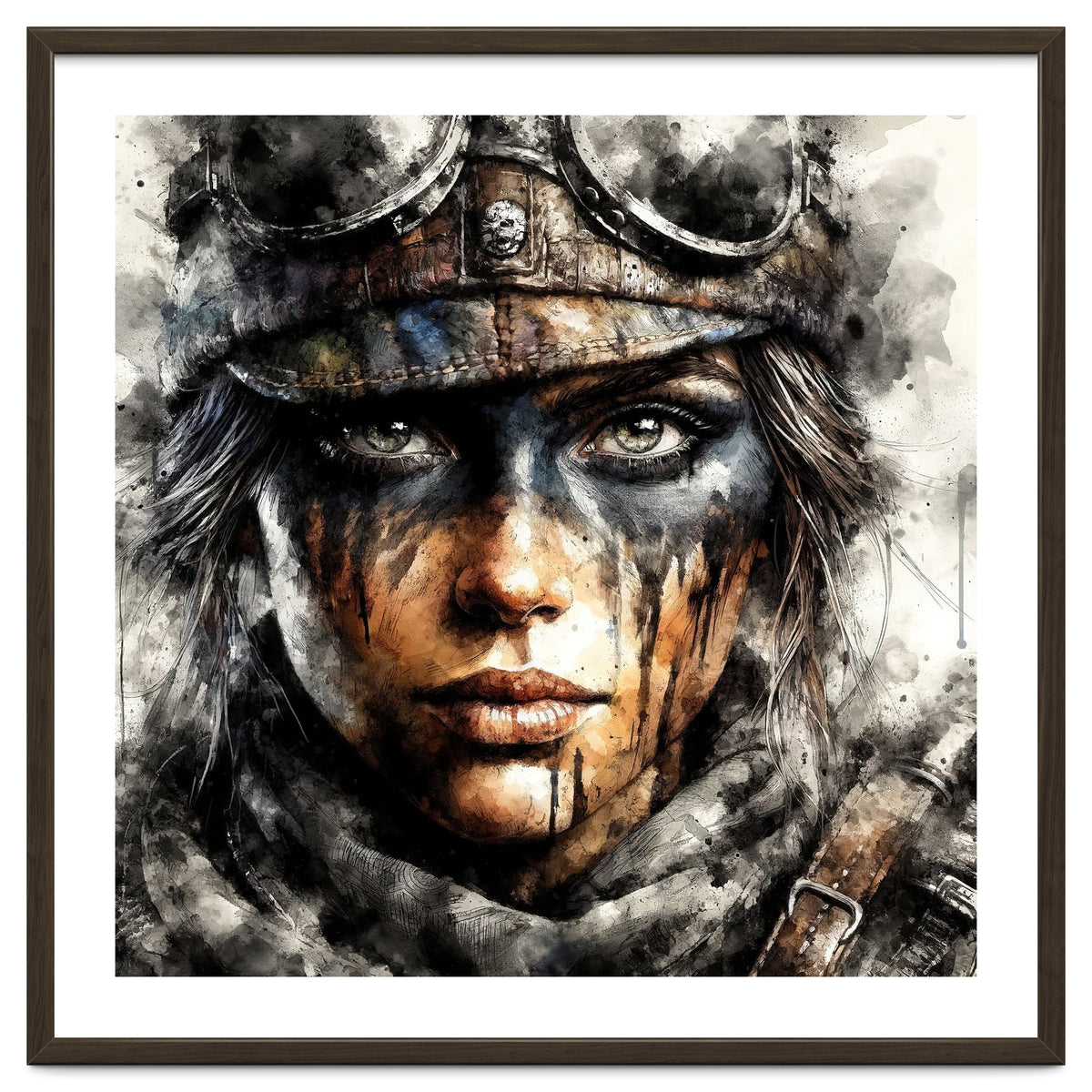 Warrior Woman With Aviator Goggles