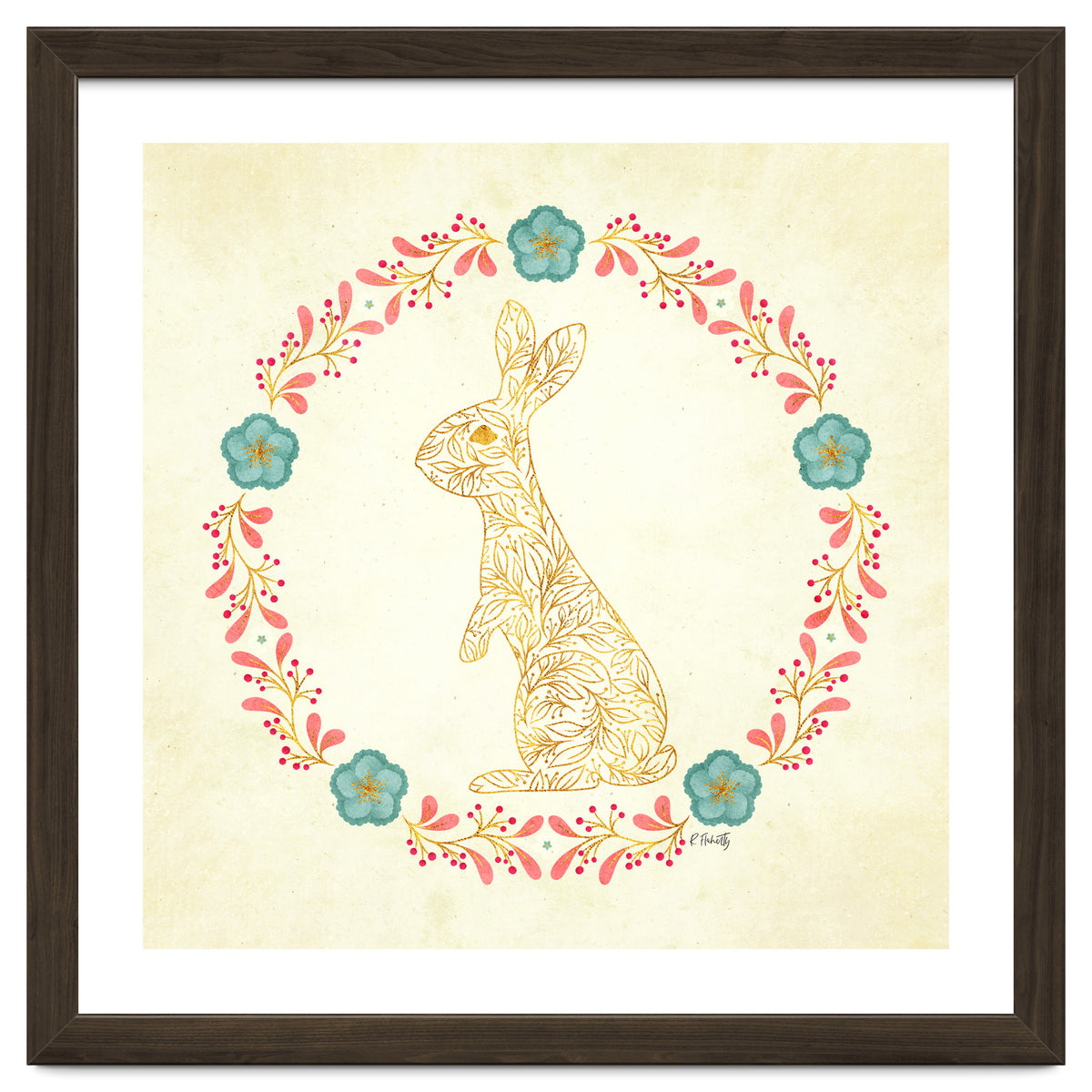 Floral Rabbit Wreath