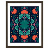 Clovers And Flowers Teal and Orange thumbnail