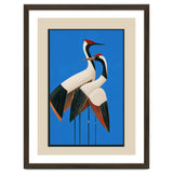 Stillness In Motion Abstract Cranes In Blue thumbnail