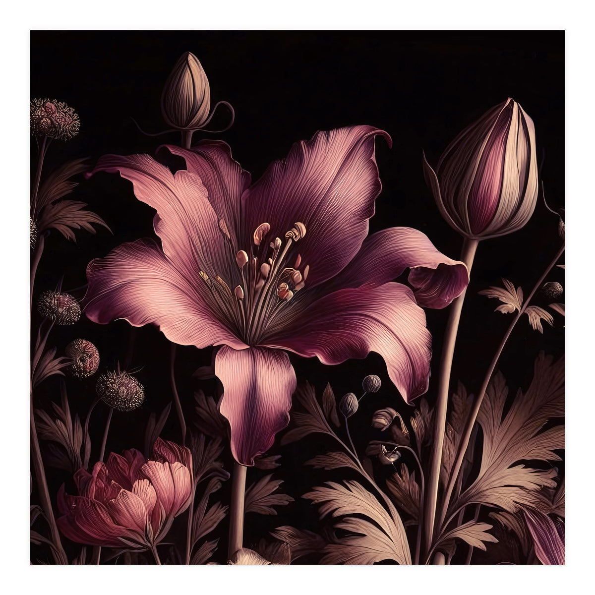 VINTAGE COLOURFUL BOTANICAL-10A-6 (Print Only)