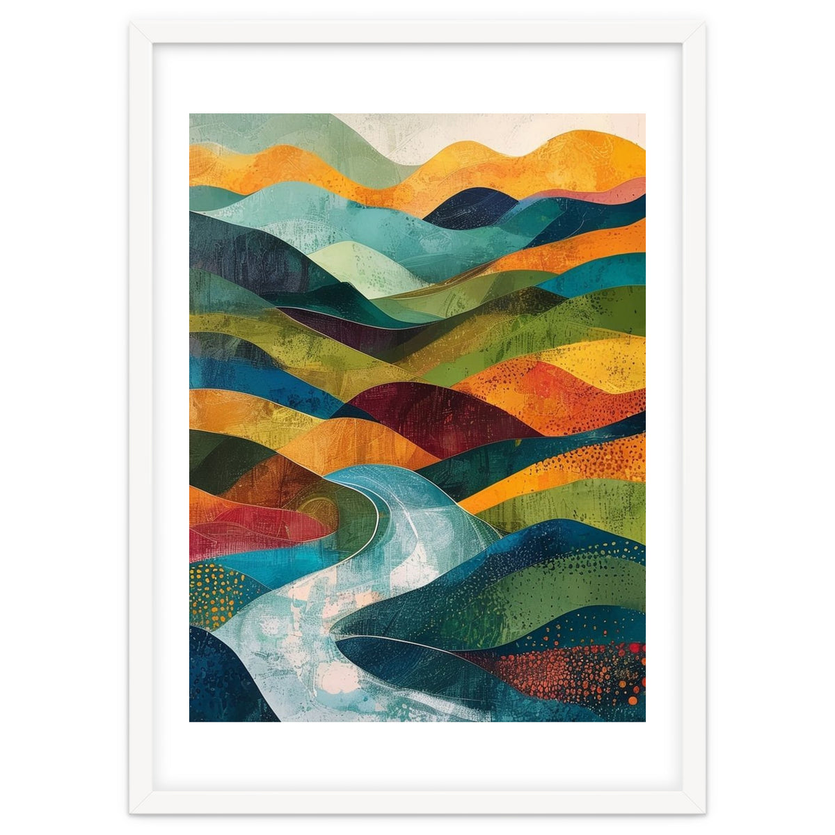 Abstract Rolling Hills Landscape