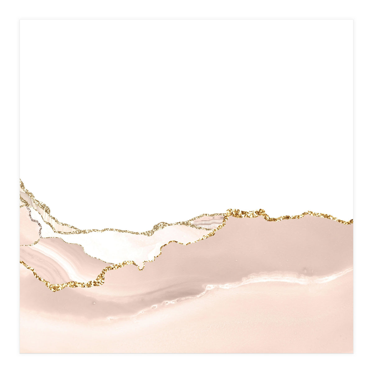 Ivory & Gold Agate Texture 07 (Print Only)