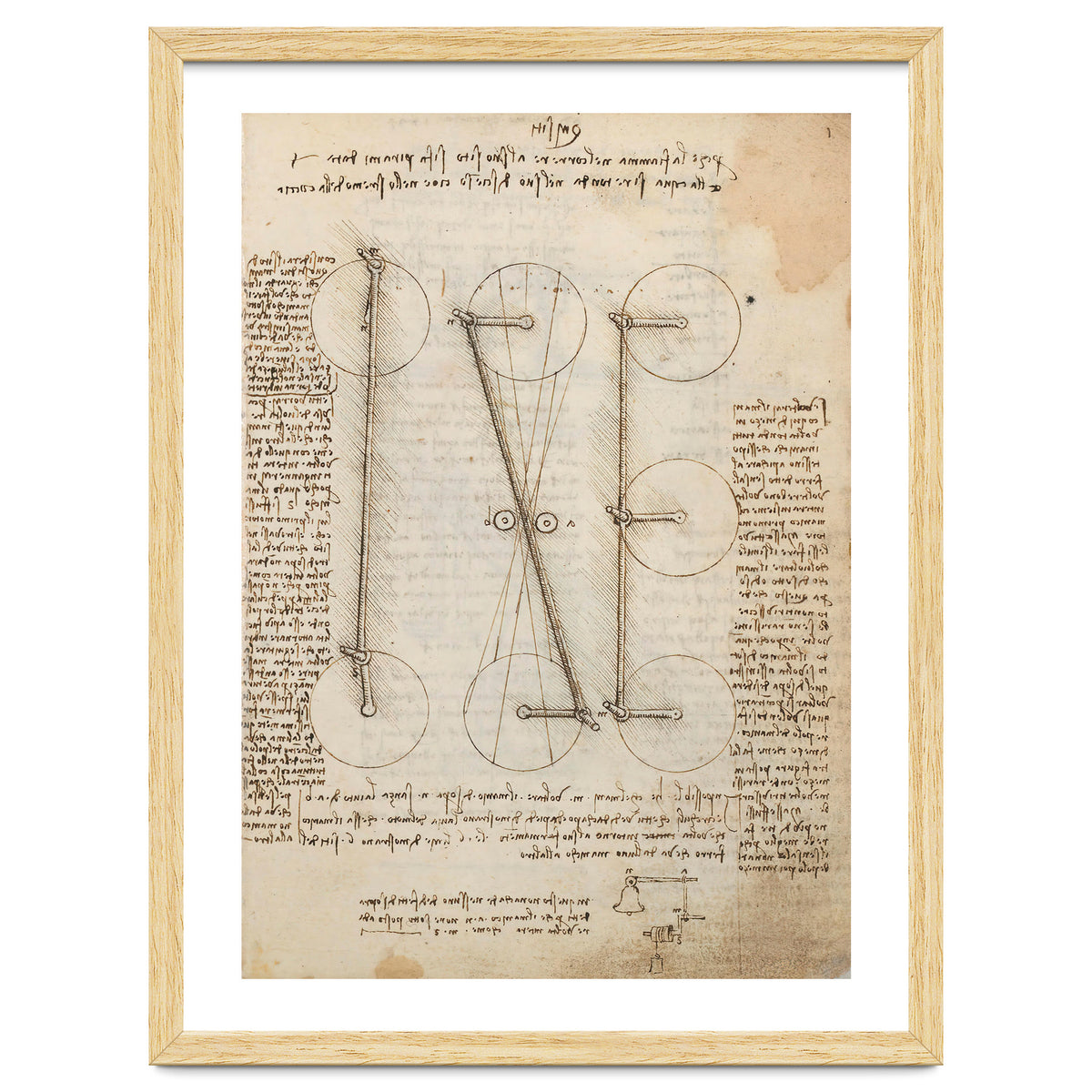 Folio f 1r. Codex Madrid I (Ms. 8937) "Treaty of statics and mechanics", 192 folios with 384 page...