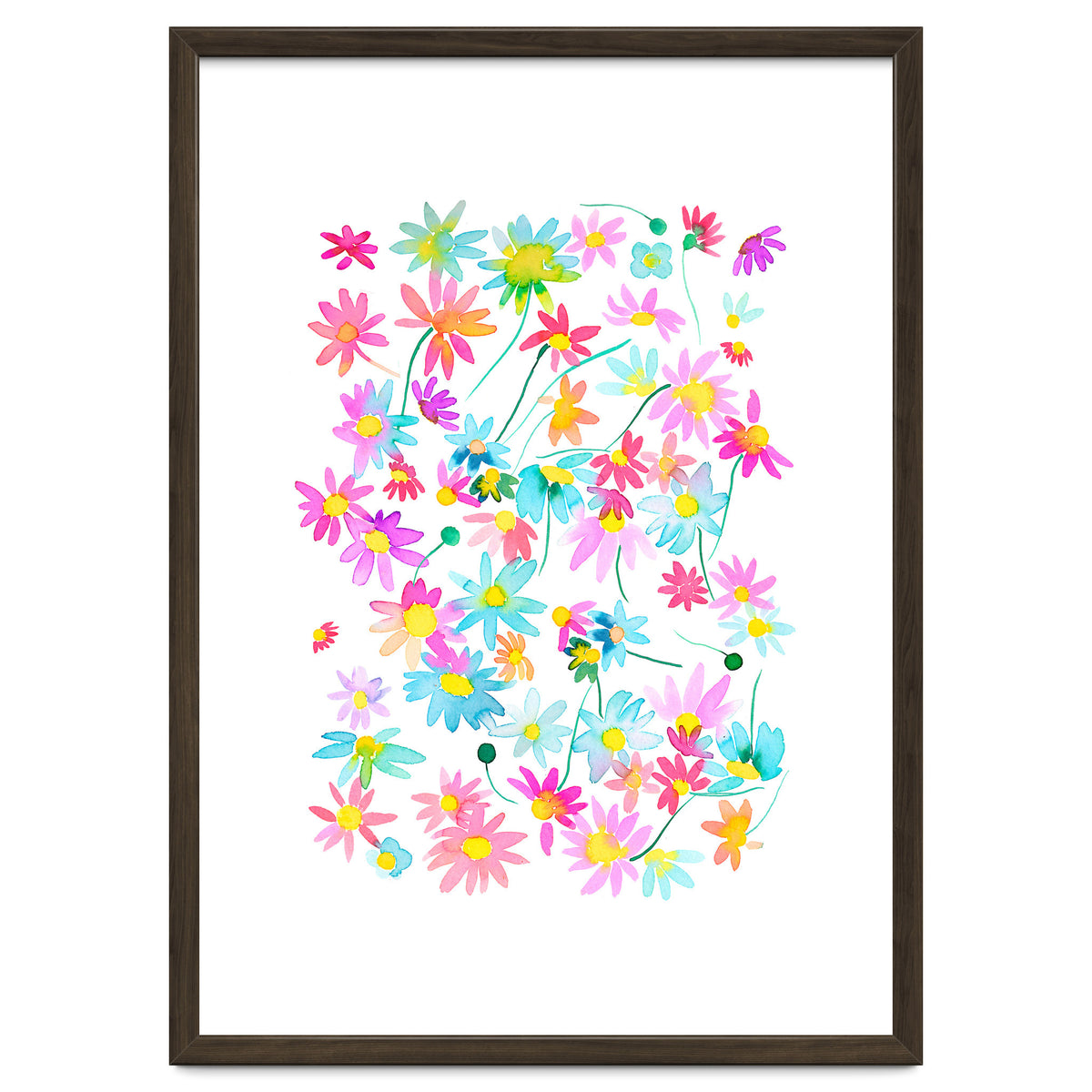 Daisies Spring Floral Pastel Watercolor