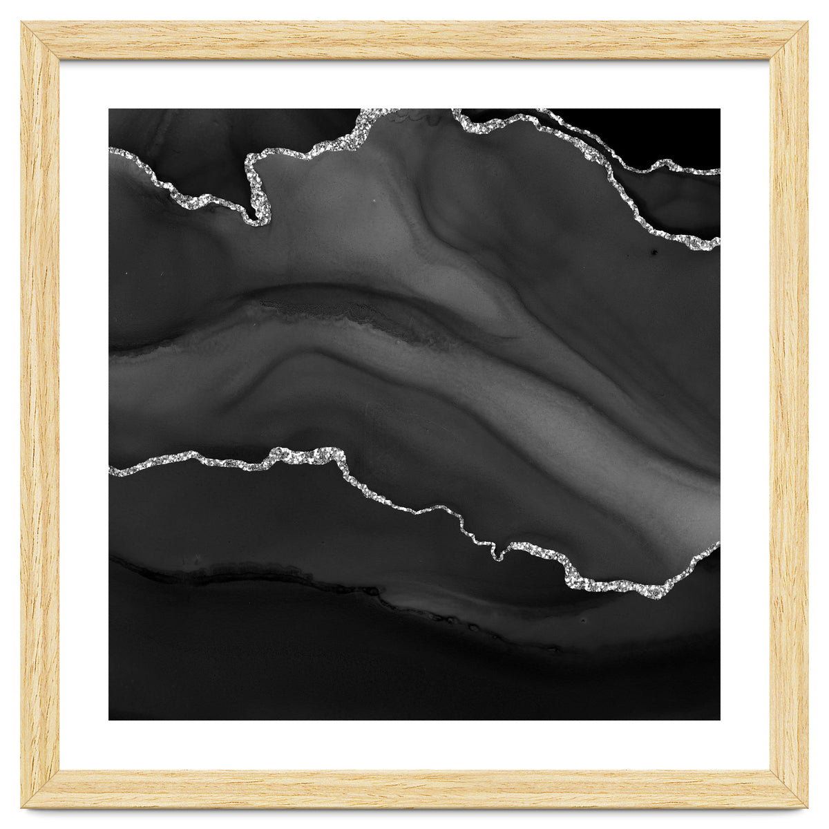 Black & Silver Agate Texture 01