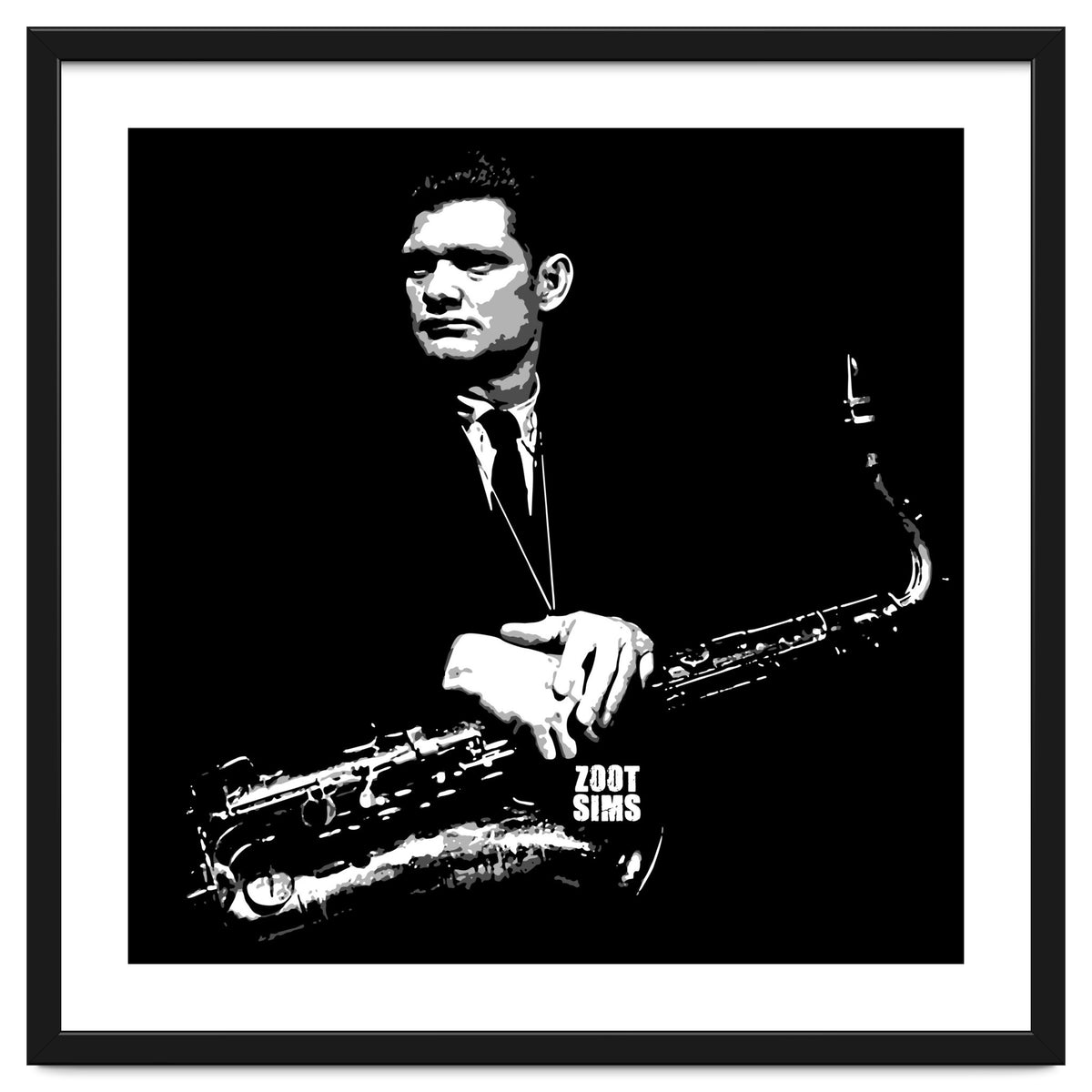 Zoot Sims American Jazz Saxophonist in Grayscale