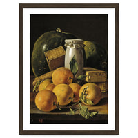 Luis Egidio Meléndez / 'Still Life of Oranges, Watermelon, a Pot, and Boxes of Cake', ca.  1760.