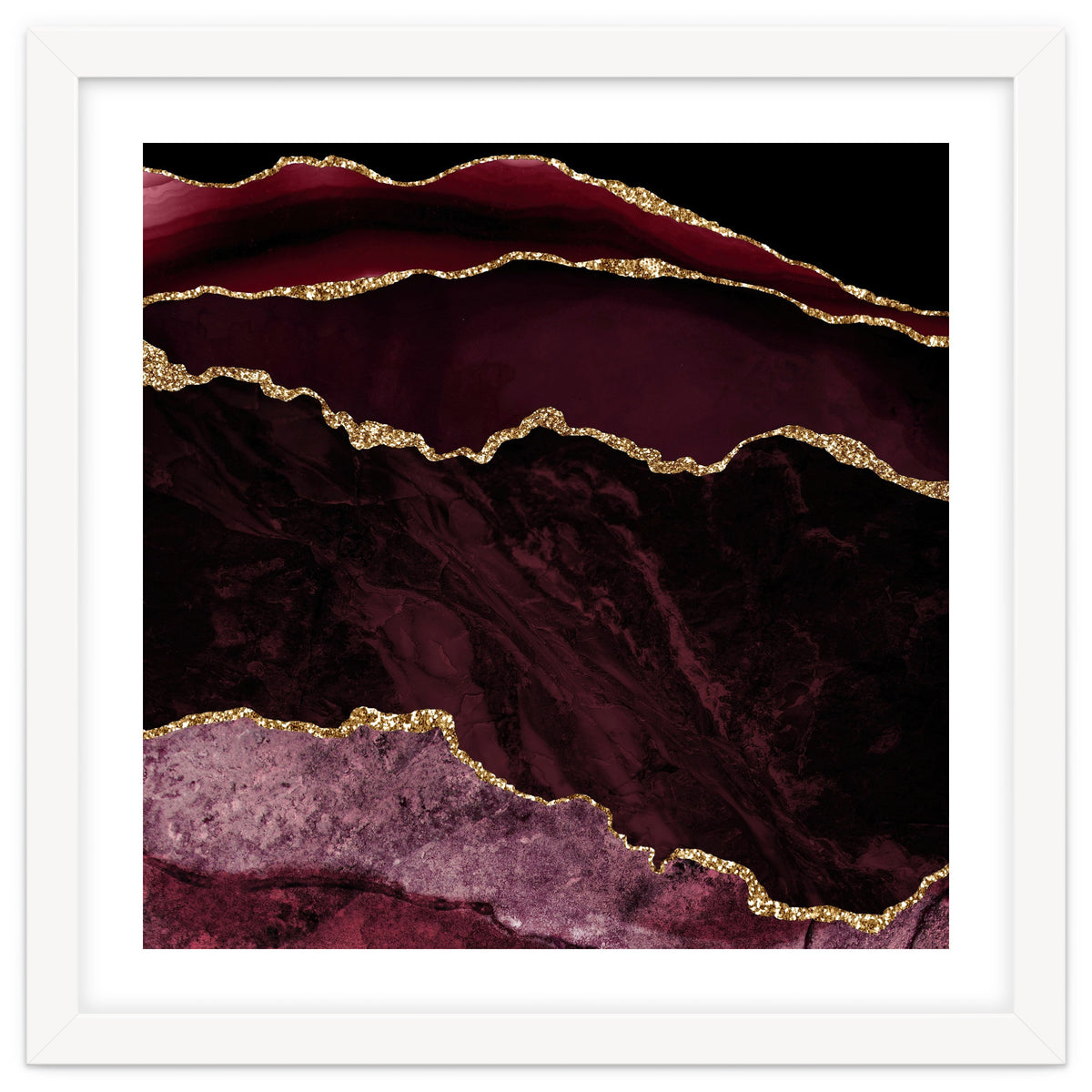 Burgundy & Gold Agate Texture 02