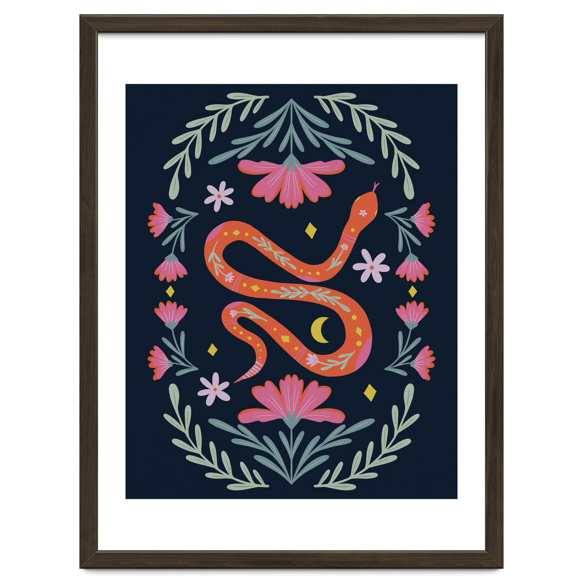 Cute Floral Snake